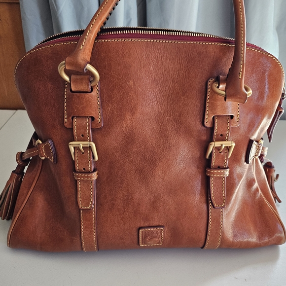 Dooney & Bourke Handbags - Dooney & Bourke Flourentine Leather Buckled Satchel